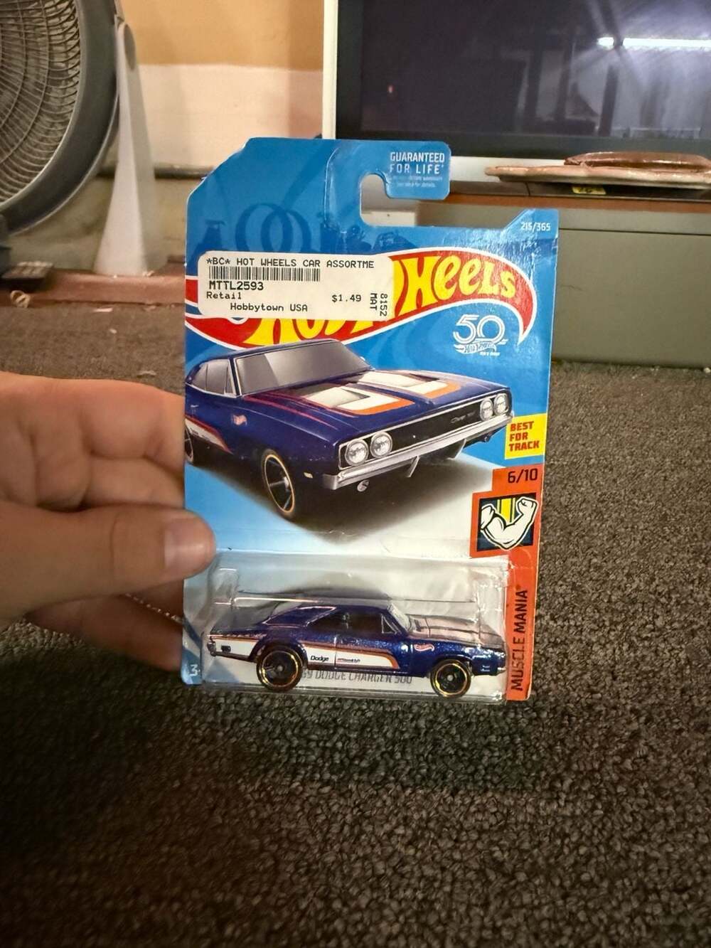 2017 Hot Wheels Muscle Mania '69 Dodge Charger 500 215/365